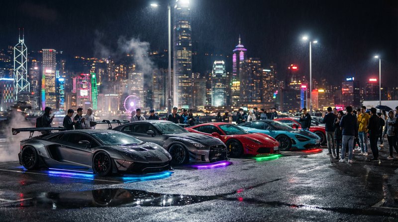 白丝视频幕后花絮：深夜车聚